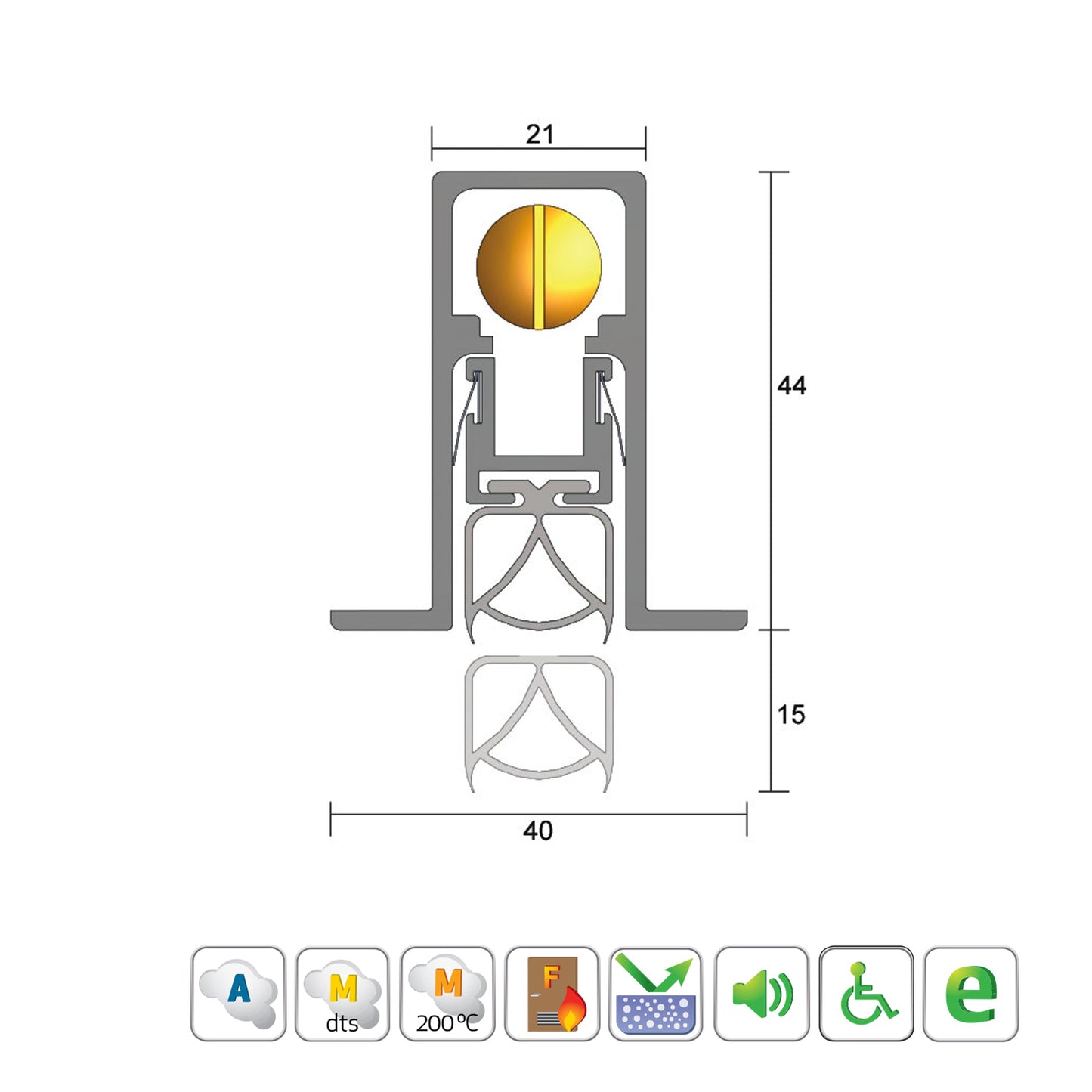 Kilargo IS8100si Heavy Duty Door Bottom Seal - Available in Various Sizes