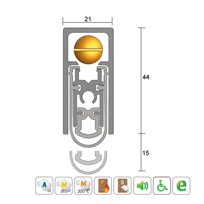 Kilargo IS8520si Automatic Door Bottom Seal - Available in Various Sizes