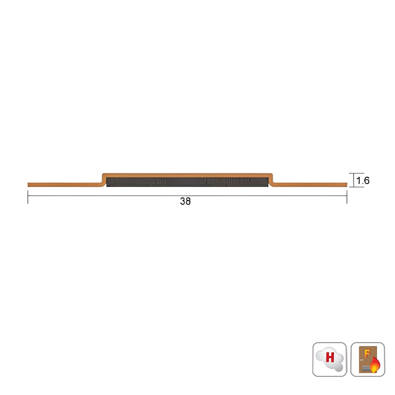 Kilargo Palusol Intumescent Strip No Self Adhesive Tape 2100mm White KX4002-2100