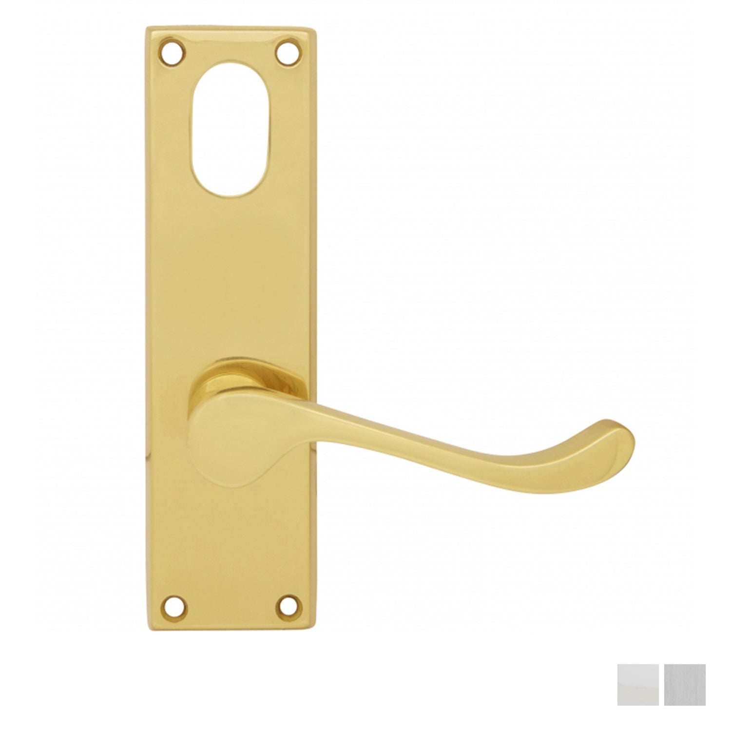 KR Lucas Pavtom Scroll Door Lever Oval Keyhole - Available in Various Finishes