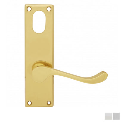 KR Lucas Pavtom Scroll Door Lever Oval Keyhole - Available in Various Finishes
