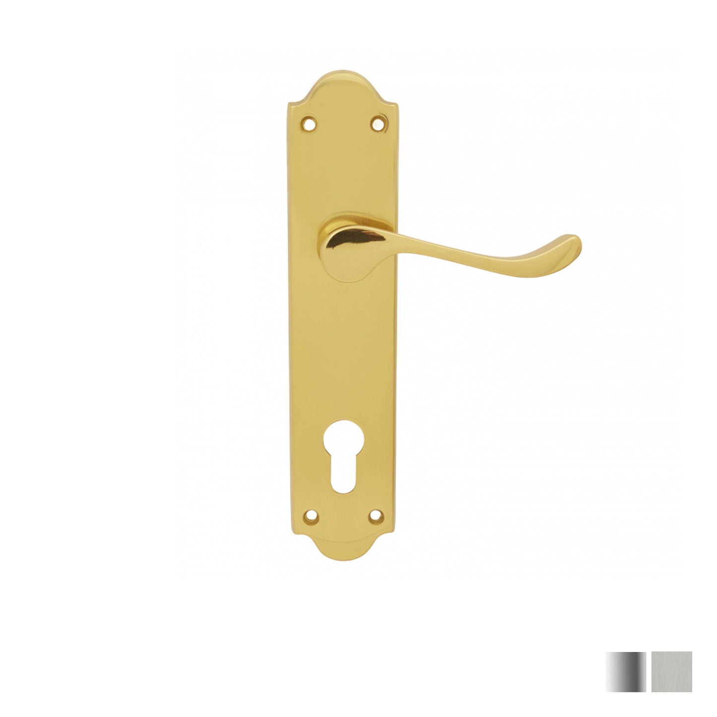 KR Lucas Pavtom Door Lever Handle with Euro Keyhole 85mm - Available in Various Finishes