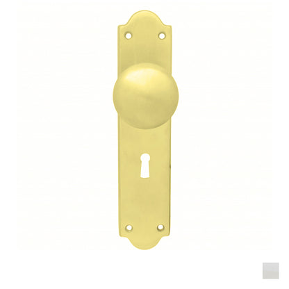 KR Lucas Pavtom Victorian Door Knob Bitkey on Shaped Plate - Available in Various Finishes