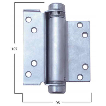HFH Door Hinge 4165-104 Single Reverse Action Hold Open 100mm Satin Chrome Pair