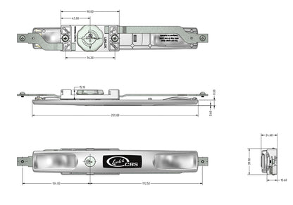 Lenlok 4323C4KD CBS Garage Roller Door Lock Narrow Keyed To Differ