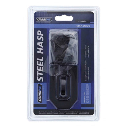 Carbine Standard Hasp & Staple 125x45mm Suits 9.5mm Shackle Display Pack C1056DP