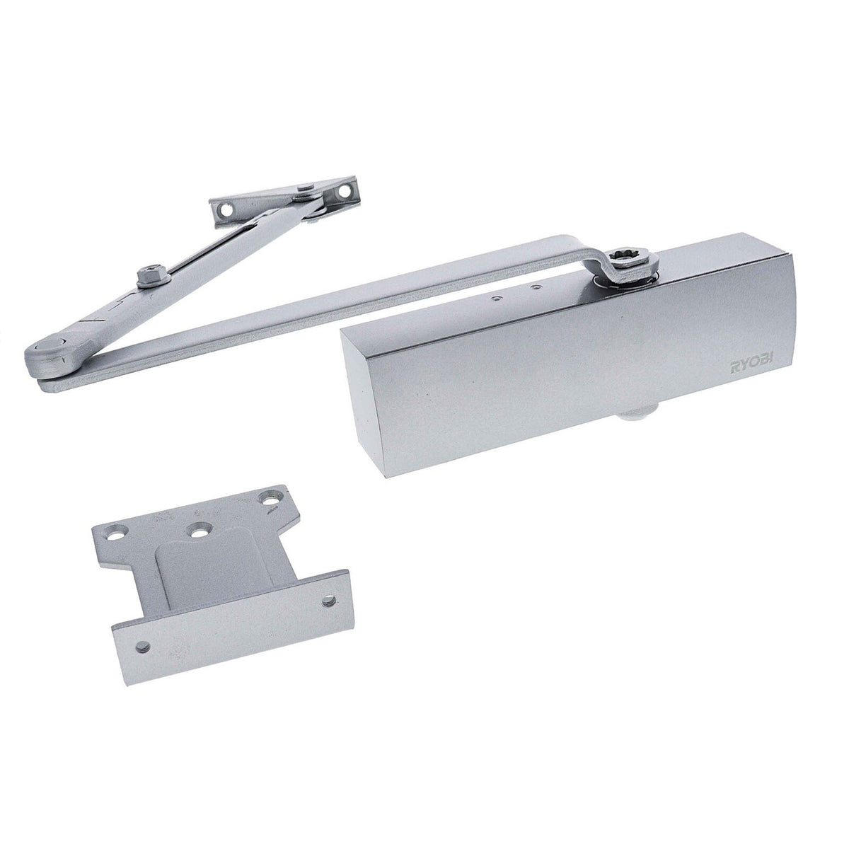Ryobi D1200 Series Door Closer Fire Rated Supports 45kg to 80kg Silver 1200BCUNIVSIL