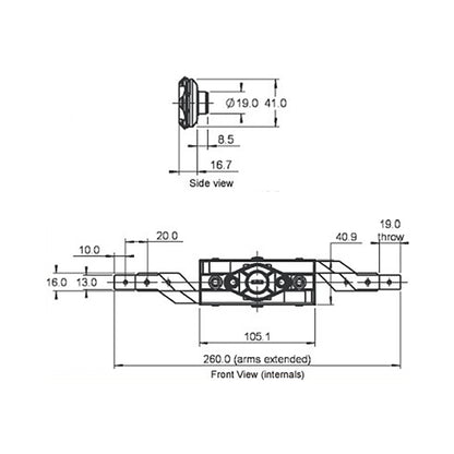 Lock Focus Grille Lock Garage Shutter Door Keyed Alike 07351463
