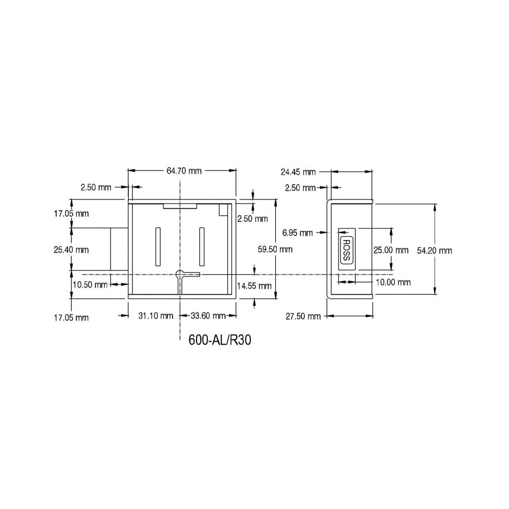 Ross Safe Door Lock 600AL Dual Keyway Up LH KD w/ Cover 08952660