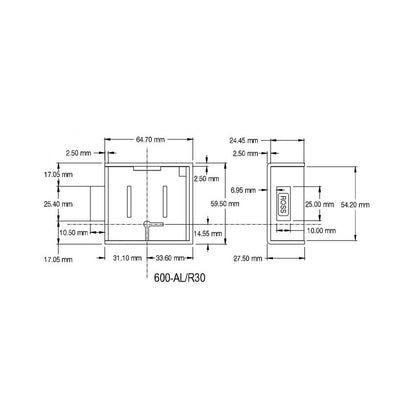 Ross Safe Door Lock 600AL Dual Keyway Up LH KD w/ Cover 08952660
