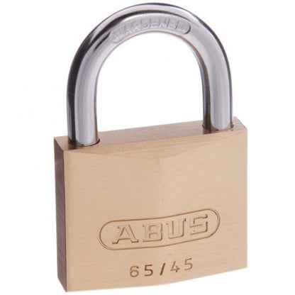 ABUS 65/45 Security Padlock 6545 Brass Keyed to differ