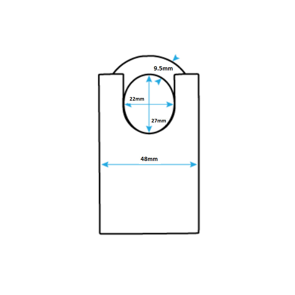 Abus Heavy Duty Security Padlock Shackle Protector Nickel Brass Keyed to Differ 83CS/50NKD