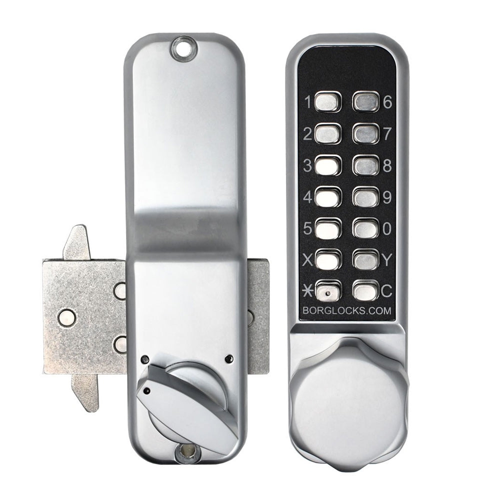 Borg Digital Lock 2506 Sliding Door Hook Satin Chrome BL2506SC ECP