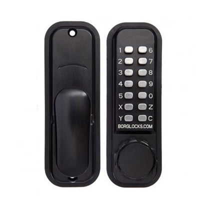 Borg Digital Lock Marine Grade Pro 2601 Knob 60mm Backset Black BL2601MGPROECP