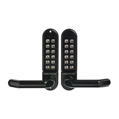 Borg Digital Door Lock Lever Marine Grade Pro Back To Back Black BL5051MGPRO