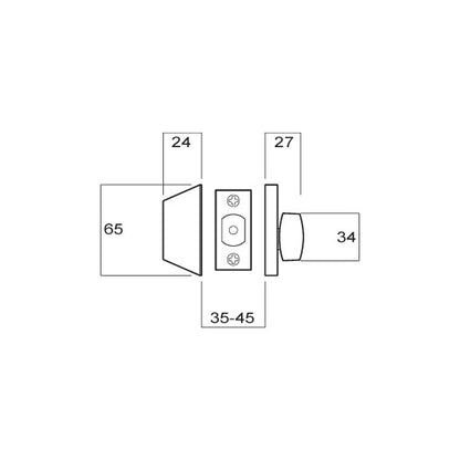 Brava Urban Deadbolt Single Cylinder 60/70mm Satin Stainless Steel KD D361B