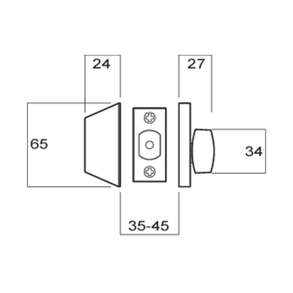 Brava Urban Heavy Duty Single Cylinder Deadbolt Matt Black D3X91
