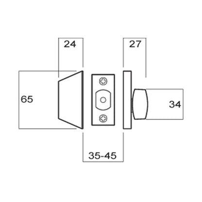 Brava Urban Heavy Duty Single Cylinder Deadbolt Matt Black D3X91