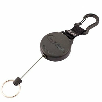 KEY-BAK Self Retract Reel D Key Holder 1.2m Kevlar Cord Black KB488B
