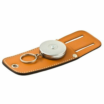 KEY-BAK Self Retracting Reel KB9 Tradesman Leather Belt Pouch 609mm Chain Chrome