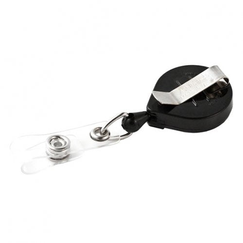 KEY-BAK MINI-BAK Self Retracting Reel KBMBIDHD Round ID Holder 600mm Cord Black