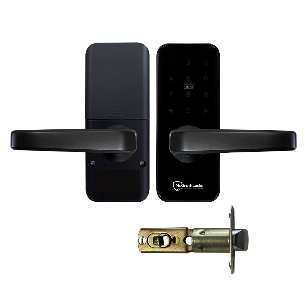 McGrath Albion Smart Digital Door Lock 60-70mm Backset Matt Black MLALBBKT6070