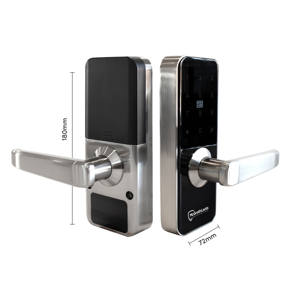 McGrath Albion Smart Digital Door Lock with 60mm Backset Tubular Latch Matt Black MLALBBKT60