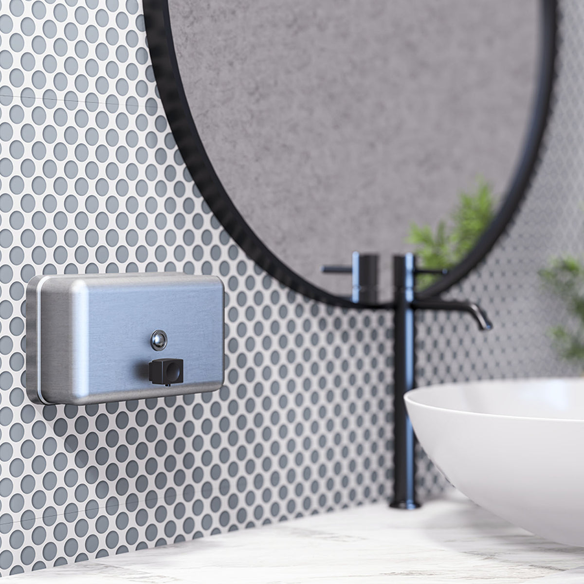 Metlam Horizontal Soap Dispenser 1200ml Satin Stainless Steel ML600BS_N
