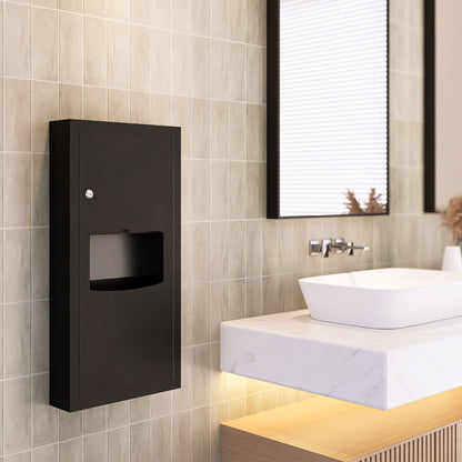 Metlam Surface Mounted Paper Towel Dispenser & Waste Receptacle Black ML710_SM_MK3_DESIGNER