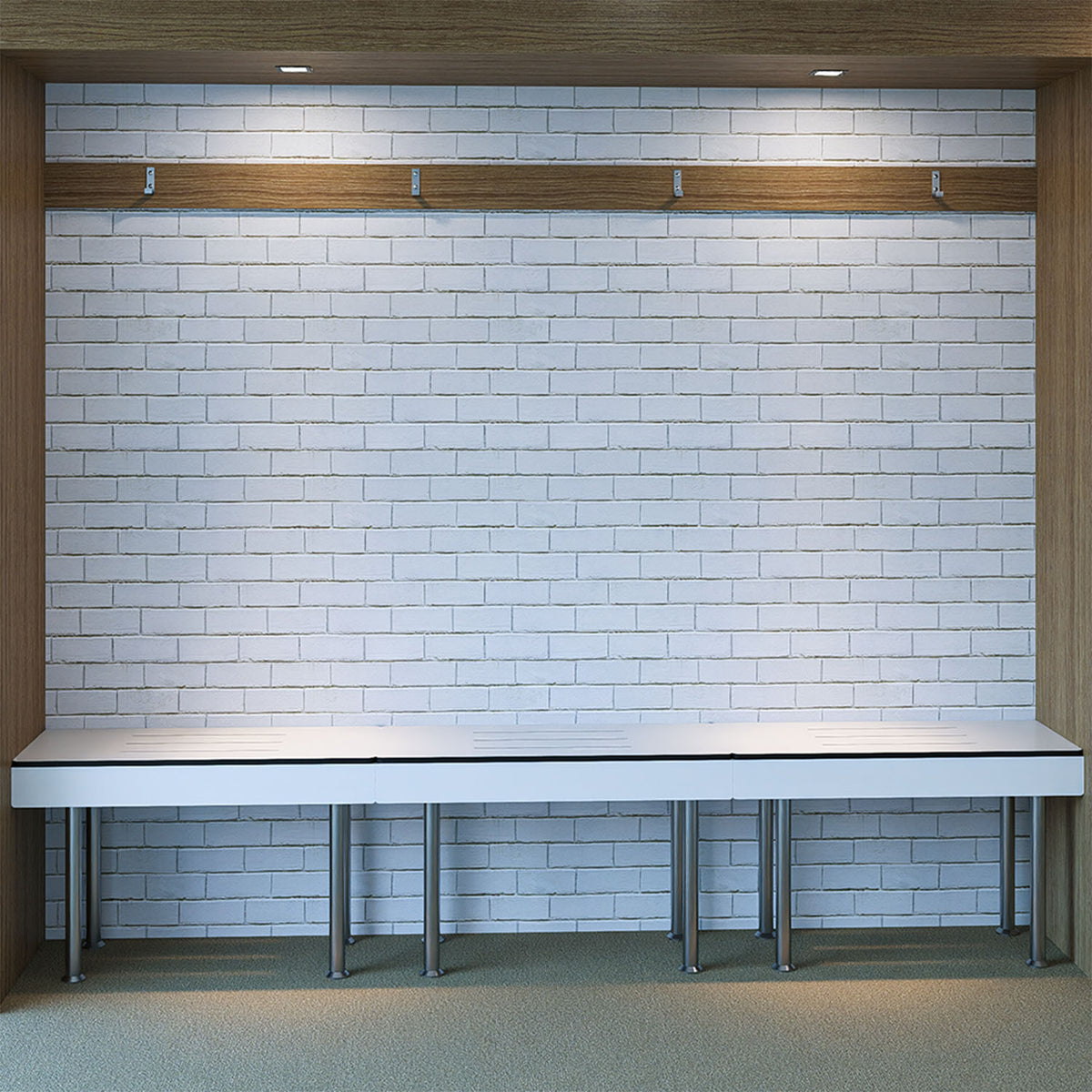 Metlam Bench Seat in Compact Laminate 550x900x410mm White ML986_CL