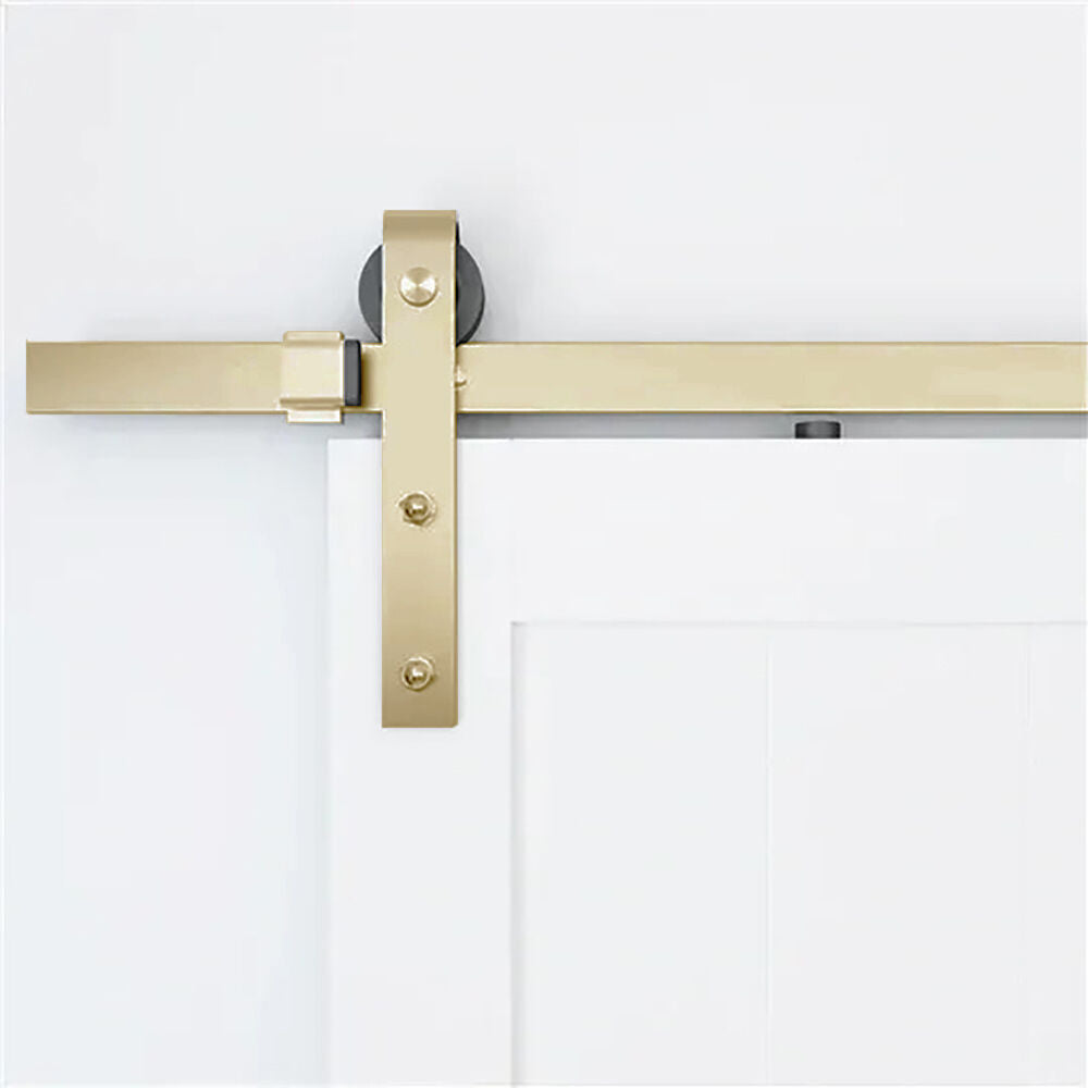 Mappas Barn Door Track Kit Satin Brass PVD 304SS - Available in Various Sizes