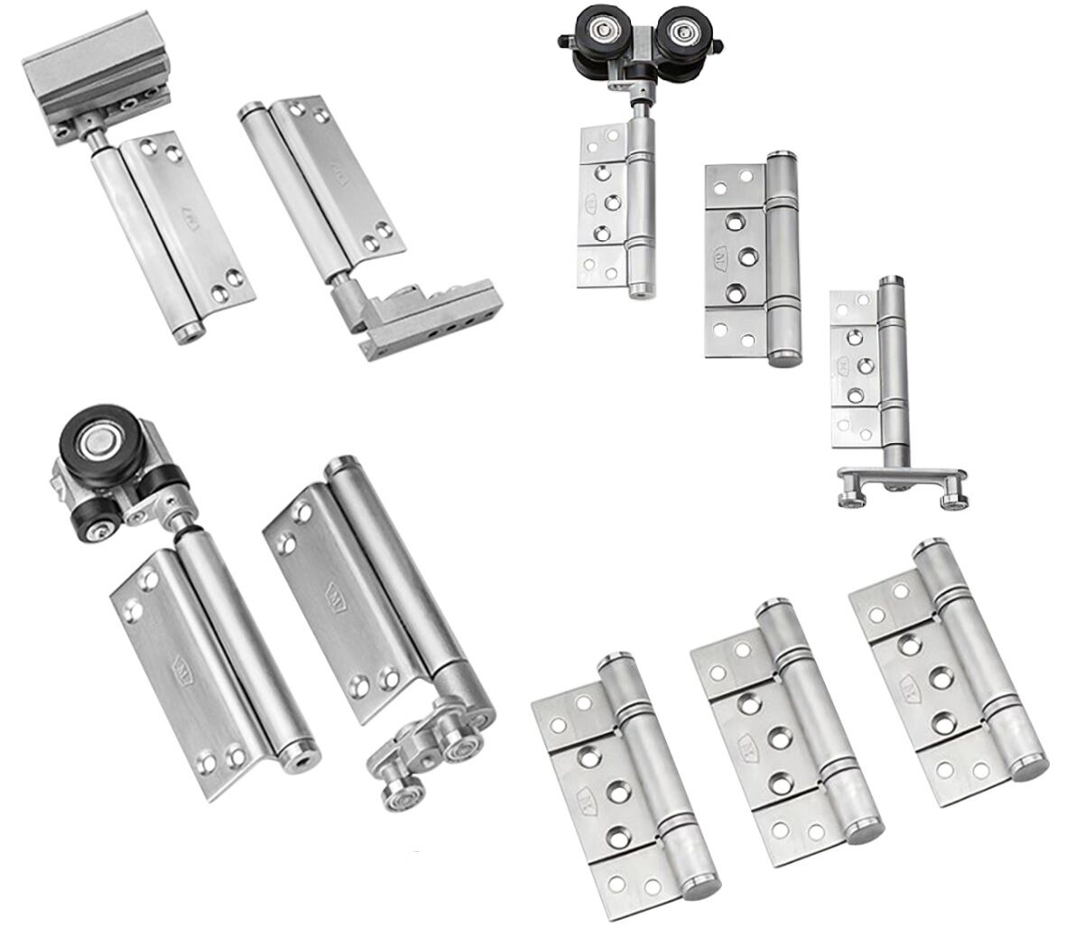 McCallum VIO Folding 5 Door System 4 + 1 Inward Opening Hardware Kit Satin Stainless Steel