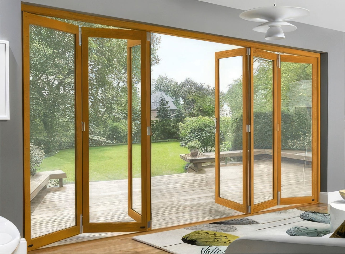 McCallum VIO Folding 7 Door System One Way Outward Opening Hardware Kit Satin Stainless Steel