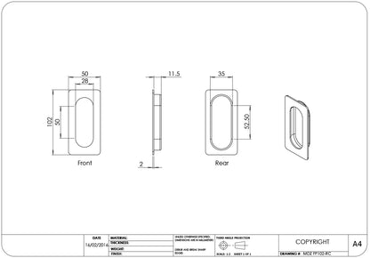 Madinoz FP102 Rounded Corners Flush Pulls