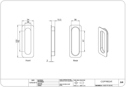 Madinoz FP150 Rounded Corners Flush Pulls