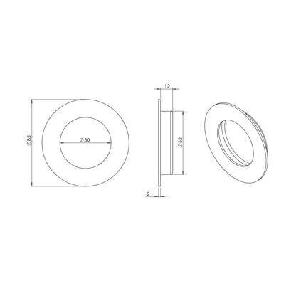 Madinoz FP85 Sliding Door Flush Pulls