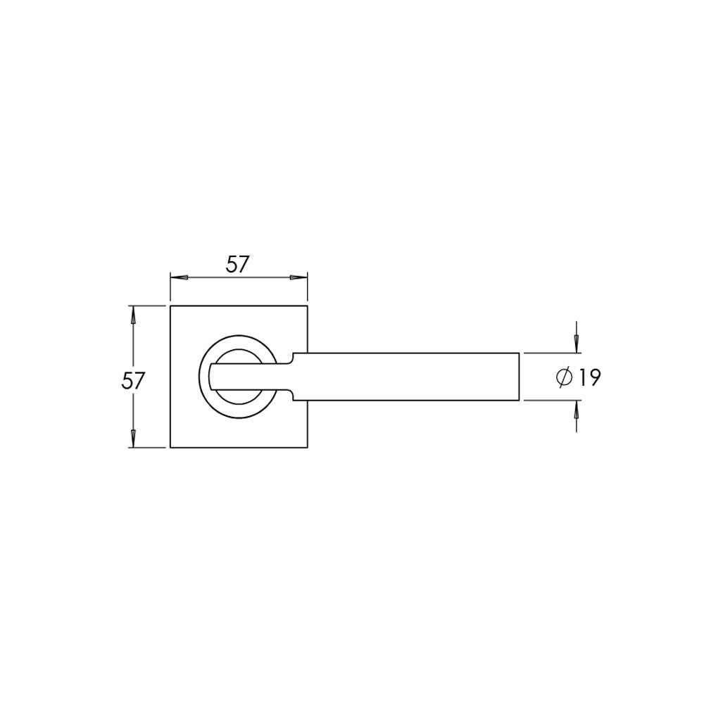 Madinoz L105Z Coastal Door Lever Handle on Square Rose