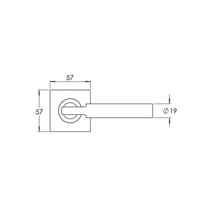Madinoz L105Z Coastal Door Lever Handle on Square Rose