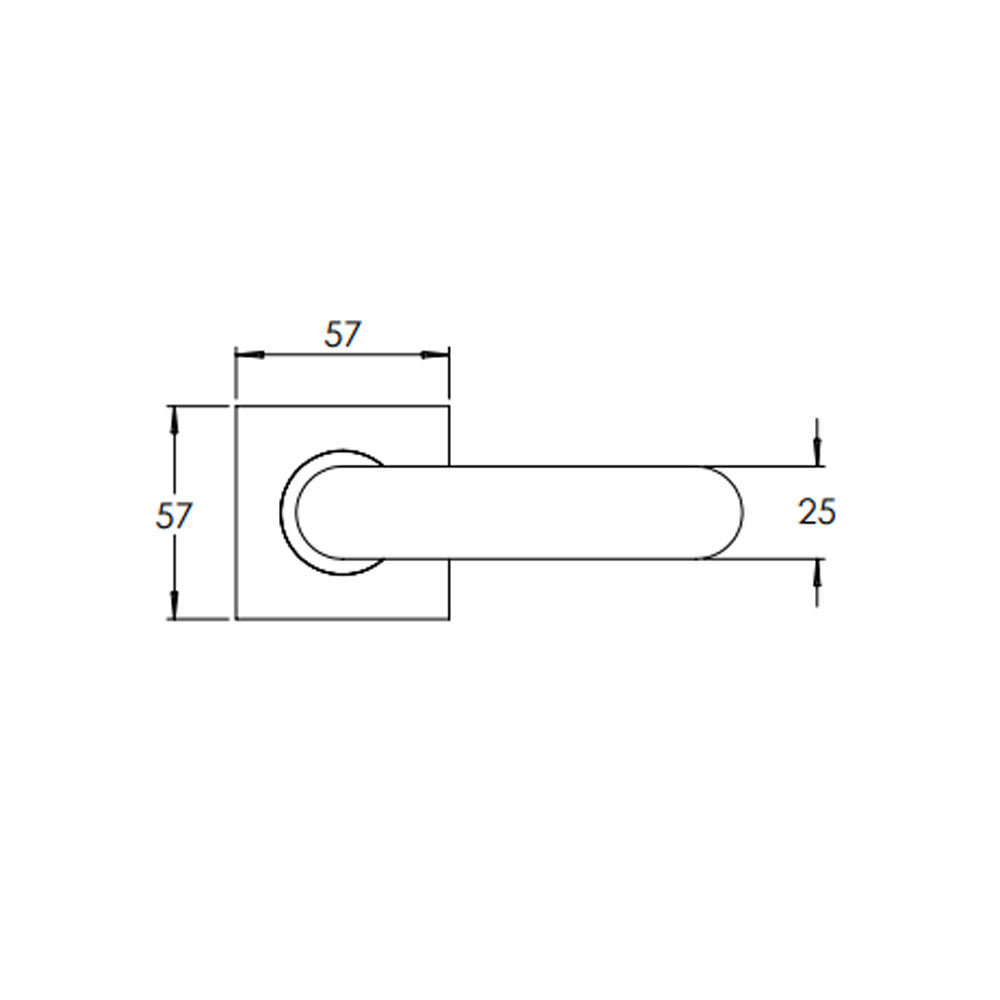 Madinoz L110Z Coastal Door Lever on Square Rose