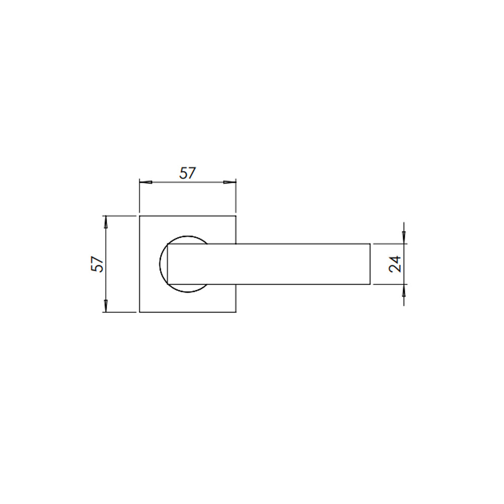Madinoz L120Z Coastal Door Lever Handle on Square Rose