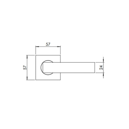 Madinoz L120Z Coastal Door Lever Handle on Square Rose