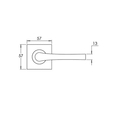 Madinoz L32Z Coastal Door Lever Handle on Square Rose