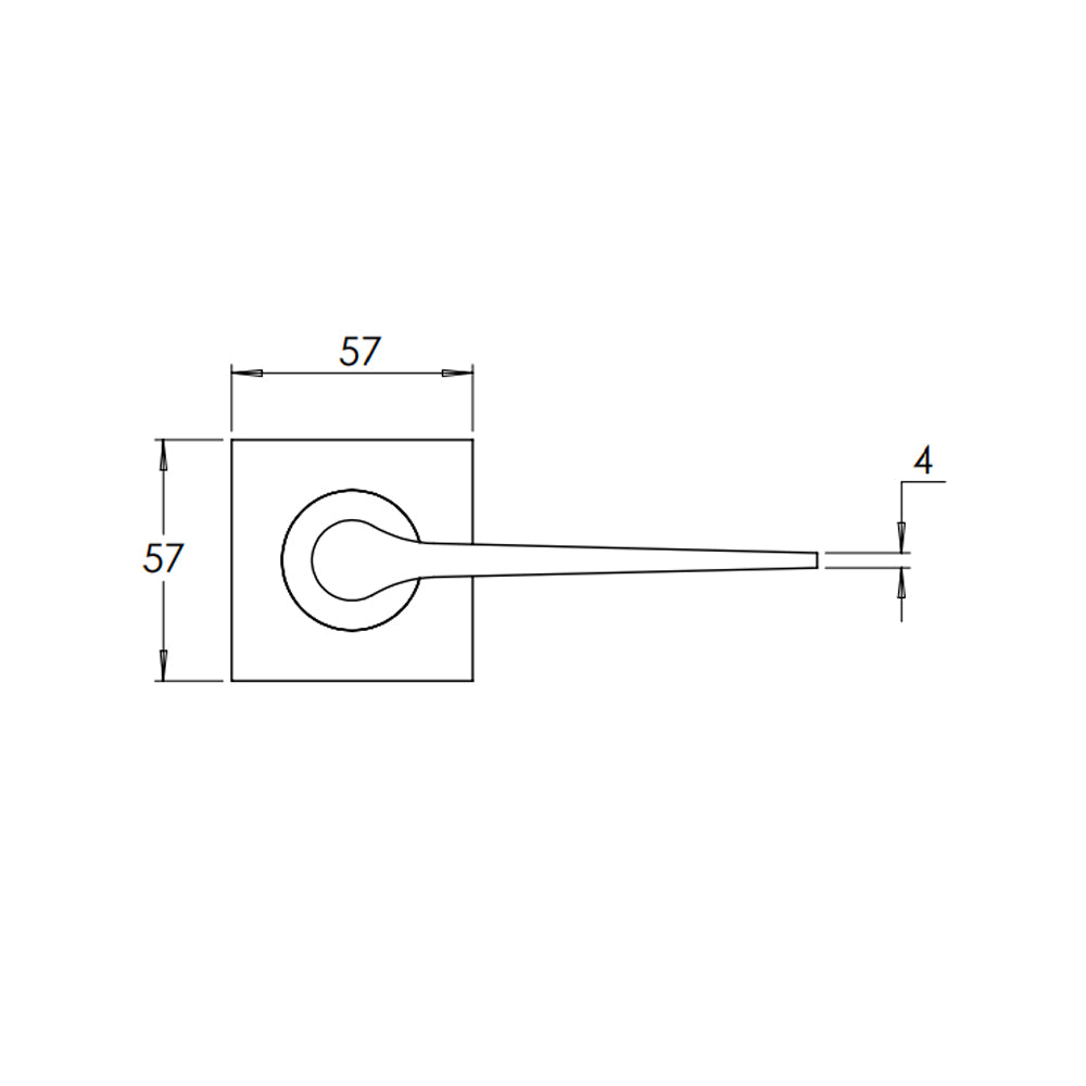 Madinoz L34Z Coastal Door Lever Handle on Square Rose