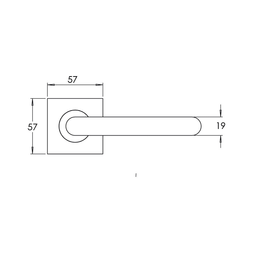 Madinoz L60TZ Urban Door Lever Handle on Square Rose