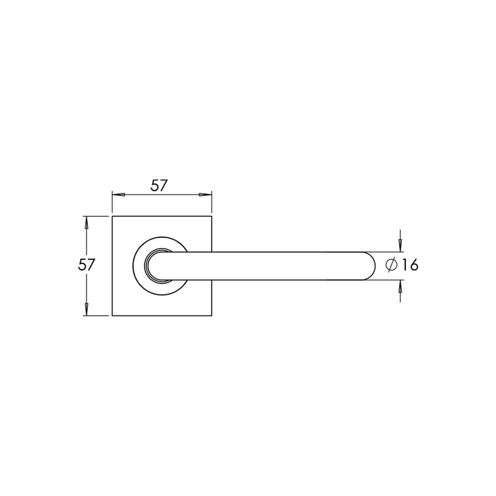 Madinoz L70TZ Urban Door Lever Handle on Square Rose