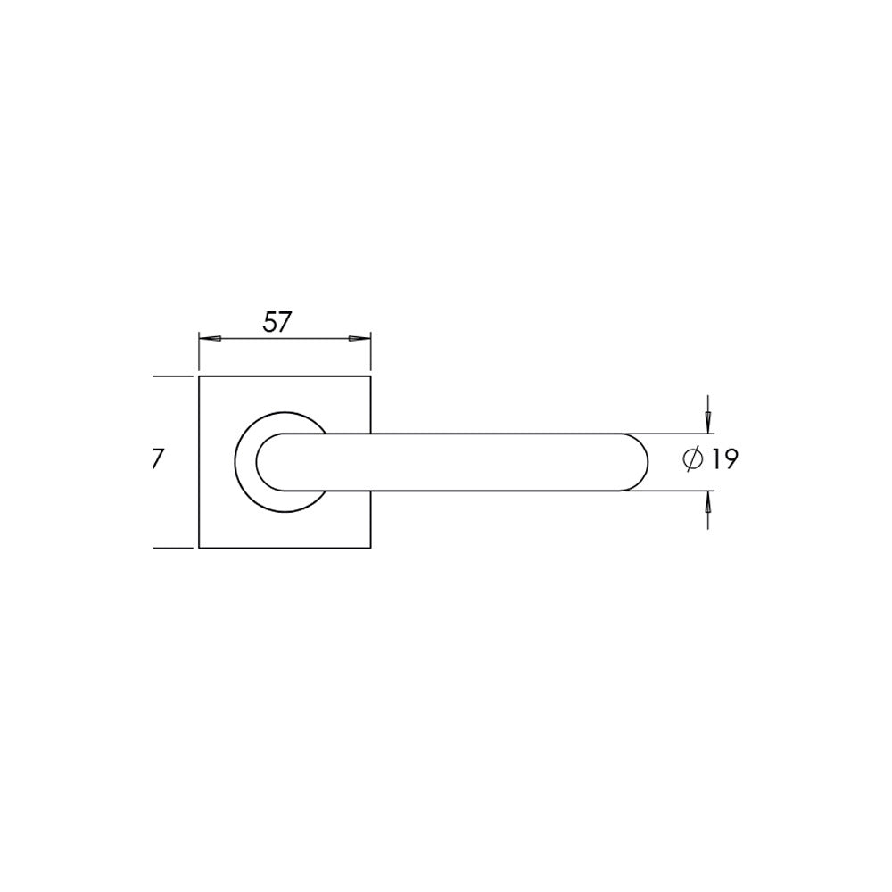 Madinoz L81TZ Urban Door Lever Handle on Square Rose
