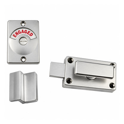 Metlam 100A Series Lock and Indicator Set w/ 117C Staple Satin Chrome Plate 100A_LOCK117C_SCP