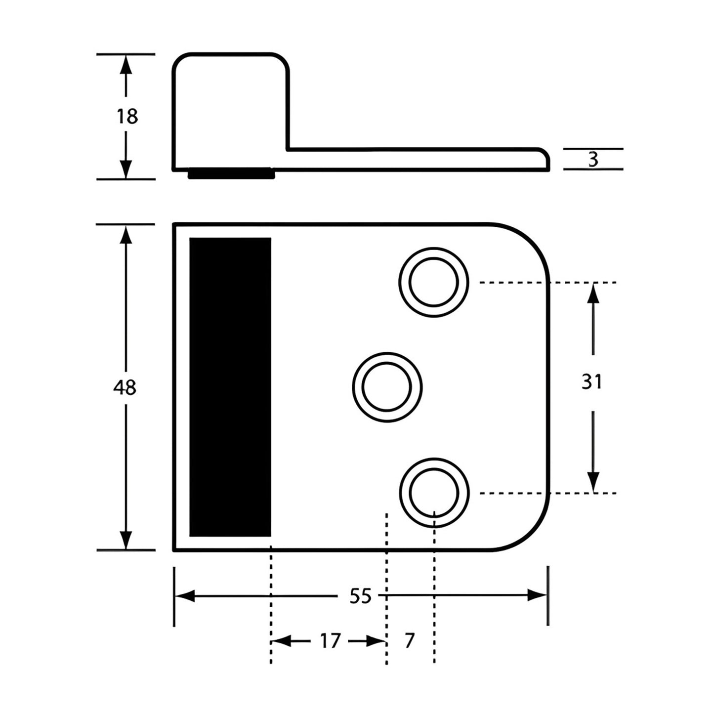 Metlam Door Bumper Concealed Screw - Available in Various Finishes and Fixings