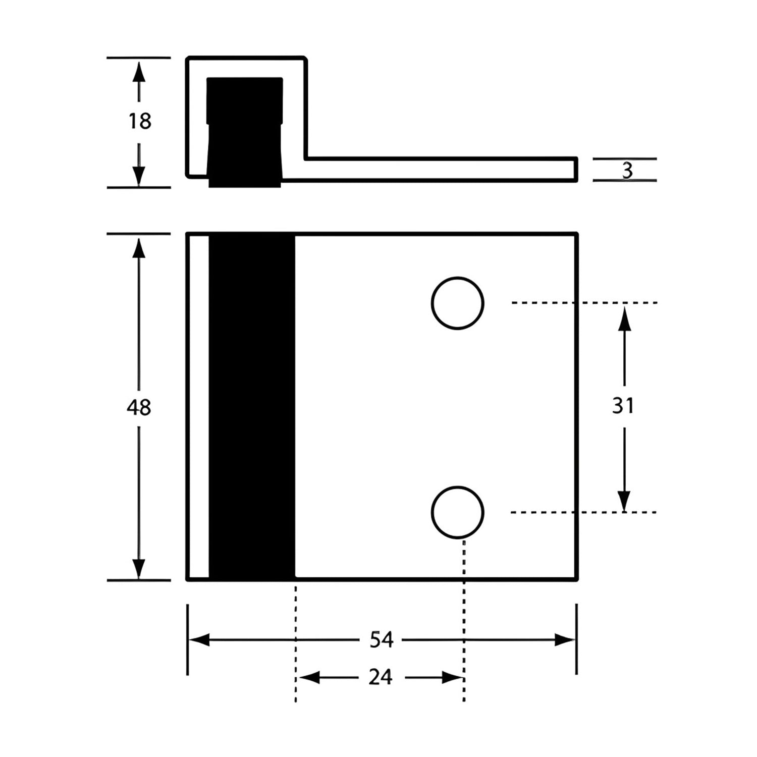 Metlam Door Bumper Concealed Screw - Available in Various Finishes and Fixings