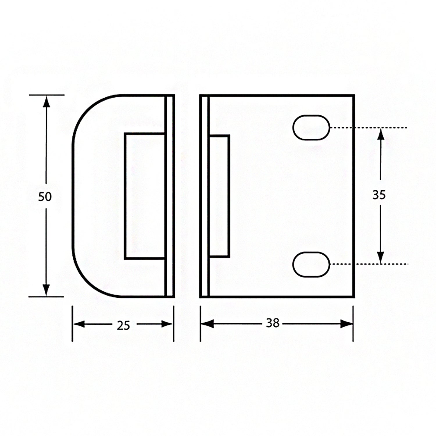 Metlam Staple Satin Chrome - Available in 31mm and 35mm Centre to Centre
